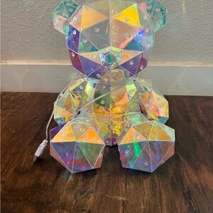 Holographic Geometric Bear Lamp